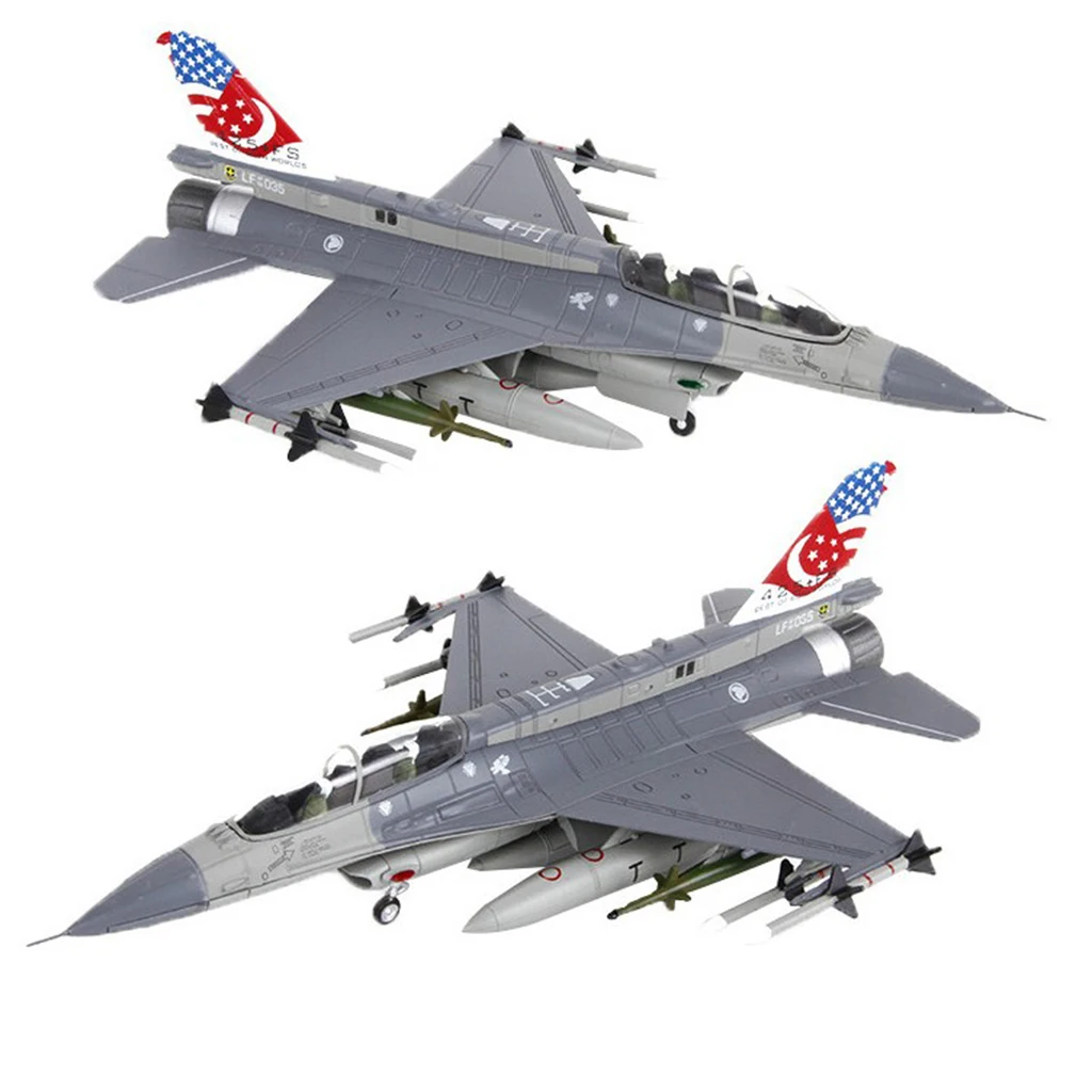 1/72 Diecast Fighter Jet F16D Fighting Falcon Airplane Model Building for Home Office Decor
