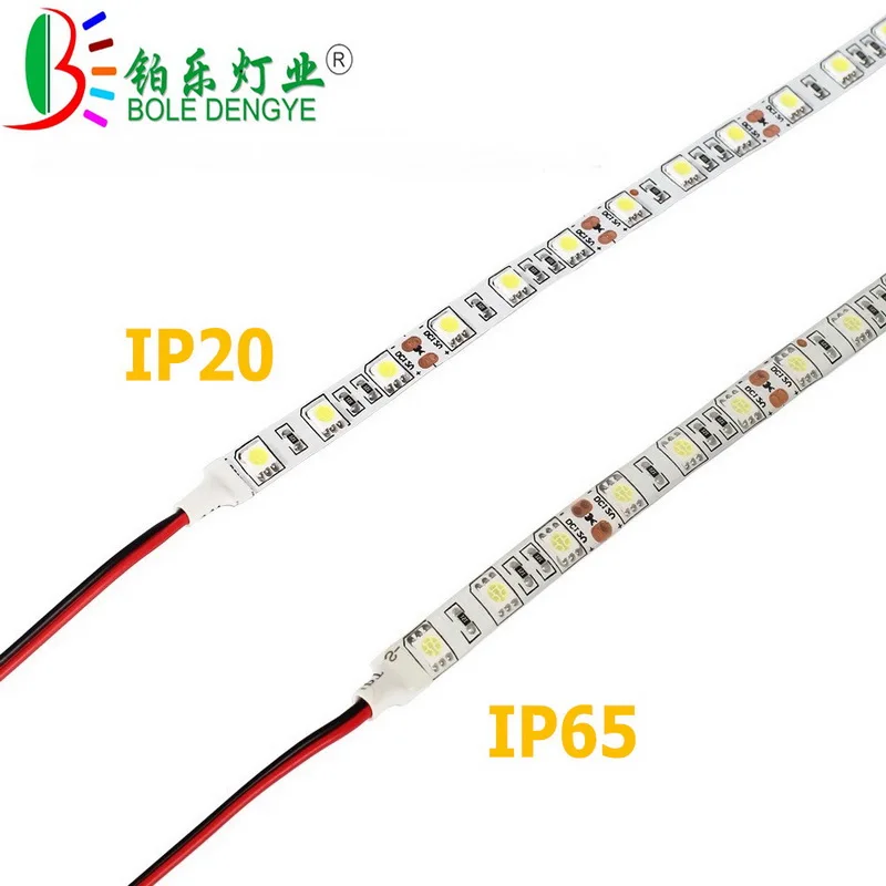 SMD 2835 5050 5630 Белая теплая белая светодиодная лента постоянного тока 12 В 60