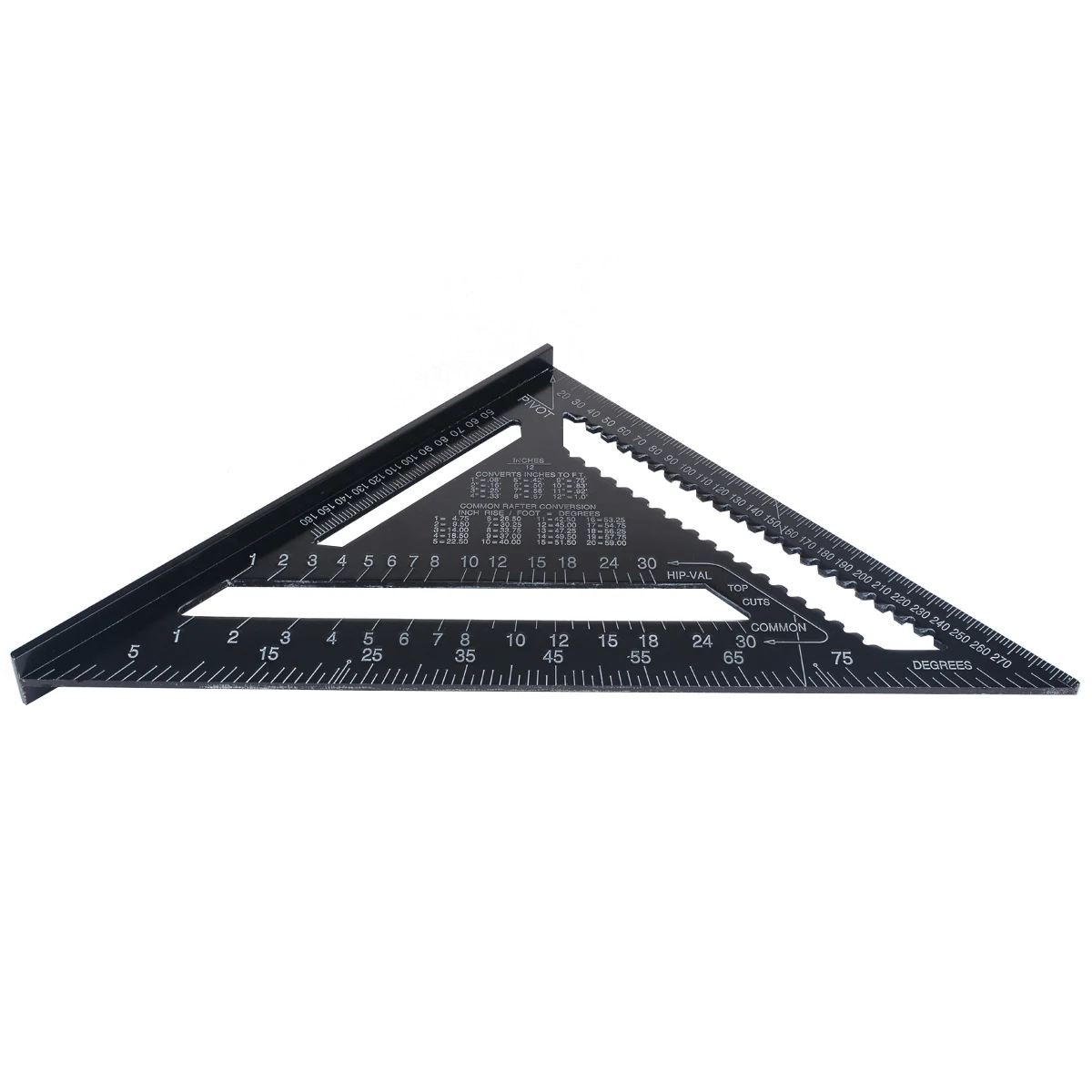 

1pc 12" Angle Frame Tri-square Ruler Aluminium Roofing Rafter Carpenter Wood Working Measuring Tools