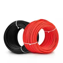 20 м/лот 4mm2 солнечной кабеля, 10 м черный и 10 м красный 12AWG Солнечная удлинитель