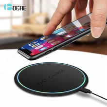 DCAE Qi Wireless Charger for iPhone X 8 XS Max XR 10W Fast Charging Pad Dock For Samsung S10 S9 S8 Plus Note 9 8 Xiaomi Mi 9