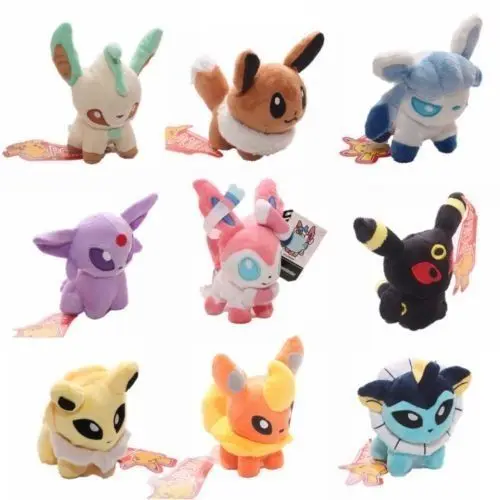 Мультяшные плюшевые игрушки 9 стилей Umbreon Eevee Espeon Jolteon Vaporeon Flareon Glaceon Leafeon Pikachus " мягкие куклы животных