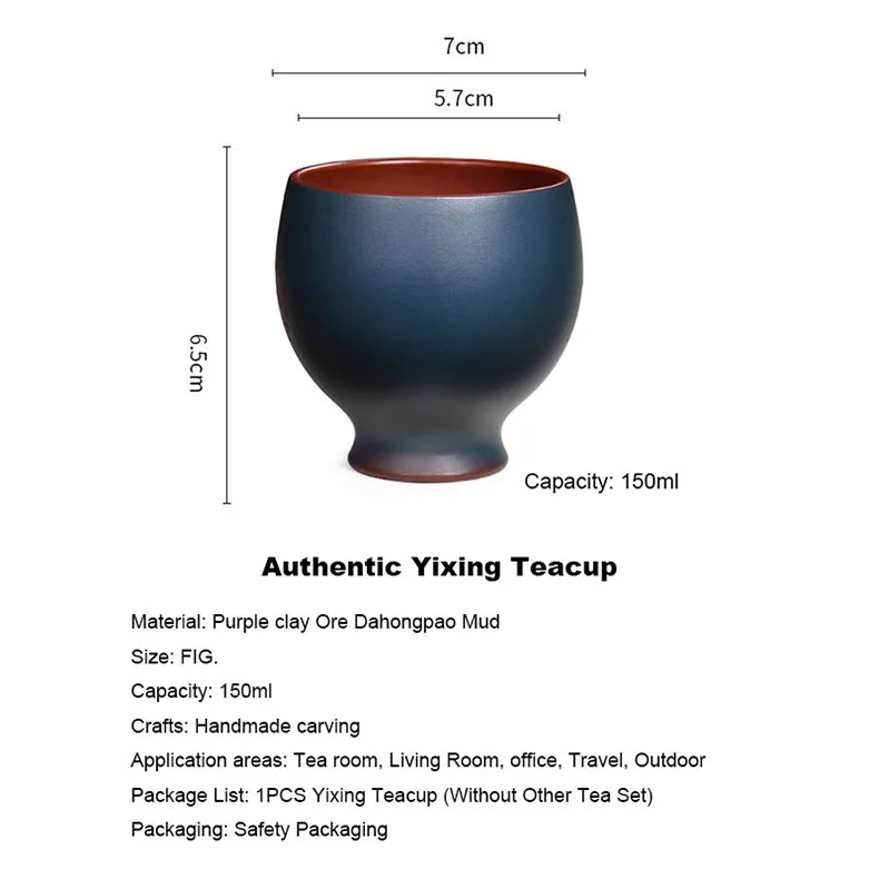 150cc Authentic Yixing Teacup Zisha Tea Bowl Double Color Engraving Master Purple Clay Cup Home Vintage Drinkware Teaware Art