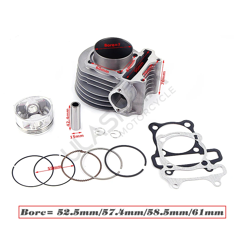 GY6 125 150cc обновление до 200cc 61 мм добавить больше мощности 30% 152qmi 1P52QMI 157QMJ 1P57QMJ