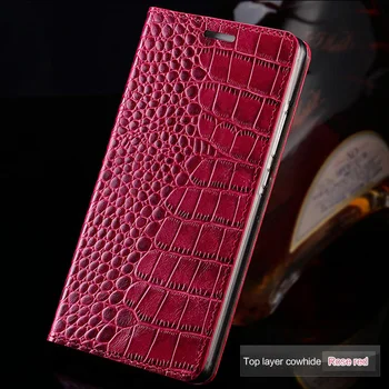 

New Crocodile Texture Mobile phone case for Oneplus 5t All Handmade Flip Phone Case Genuine Leather protection Case
