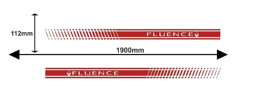 Автомобиль 2X для RENAULT FLUENCE saia боковой корпус decalque do vinil Graphics de qualidade premium car