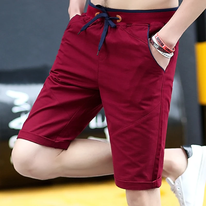 2019 Summer Shorts Men , High Quality Cotton Leisure Solid Color Shorts ...