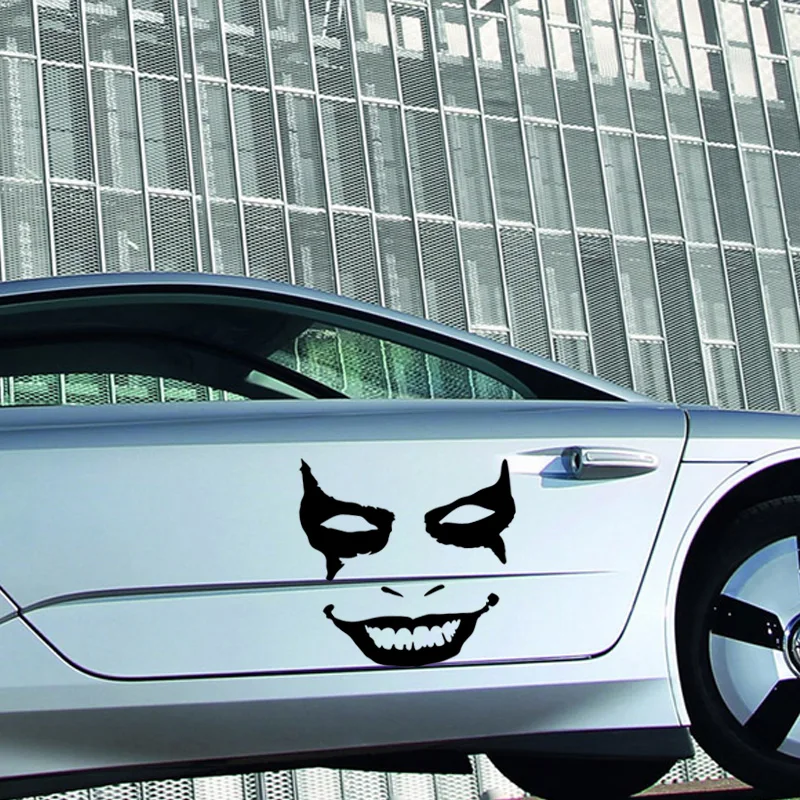 2017 Hot Sale 2x Joker Clown Wajah Vinyl Decal Stiker Mobil Truk