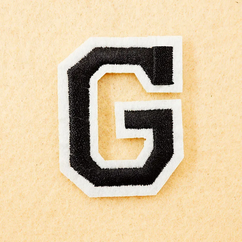 

Letter: G (Size:4*5.5cm) DIY Cloth Patch Badge Embroidered Cute Badges Hippie Iron On Kids Cartoon Patches For Clothes Stickers