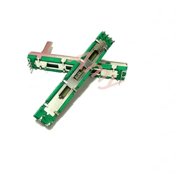 

Mixer fader straight sliding volume potentiometer B10K long 60MM stroke 45MM handle high 15MM dual channel
