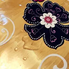 Fyjafon PVC Table Cloth Waterproof Oilproof Floral Rectangular Thin Tablecloth