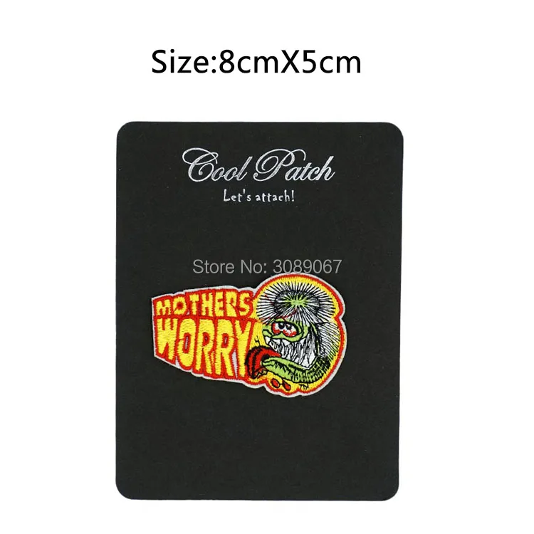 

3.3" BIG DADDY ROTH RAT FINK MOTHERS WORRY HOT ROD PATCH ROCKABILLY BIKER PATCH Embroidered Iron On Motorcycle Biker Vest Badge