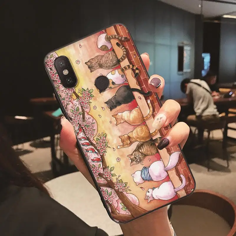 Милый Кот 3D чехол с тиснением для samsung Galaxy S10 S9 S8 A5 A7 A9 A6 A8 плюс A50 A30 A3 S7 S6 Plus чехол из силикона и термополиуретана - Цвет: yh8mao