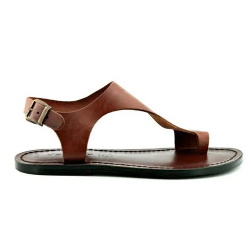  2019 Summer Women Fashion Ladies Comfortable Peep Toe Buckle Design Sandals Women's Flat Beach Sand