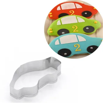 

Cartoon Car Shape Stainless Steel Cookie Cutter Cute Car Biscuit Mold Fondant Chocolate Cake Baking Mold Kitchen Pancake Mold