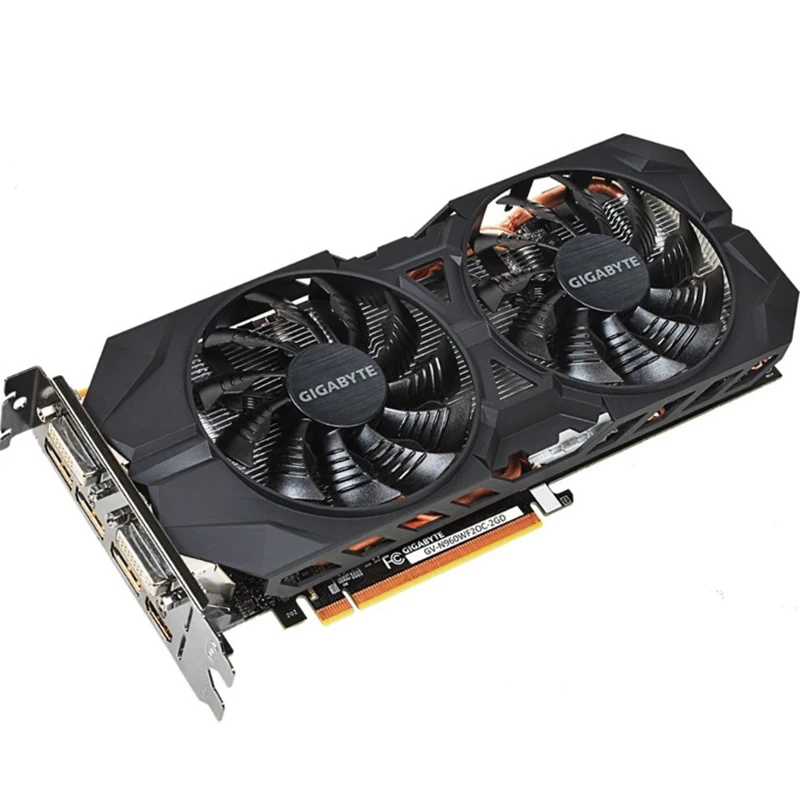 Видеокарты Gigabyte GTX-960-OC-2GB GT960 GTX960 2G D5 DDR5 128 Bit nVIDIA для настольных ПК PCI Express 3,0