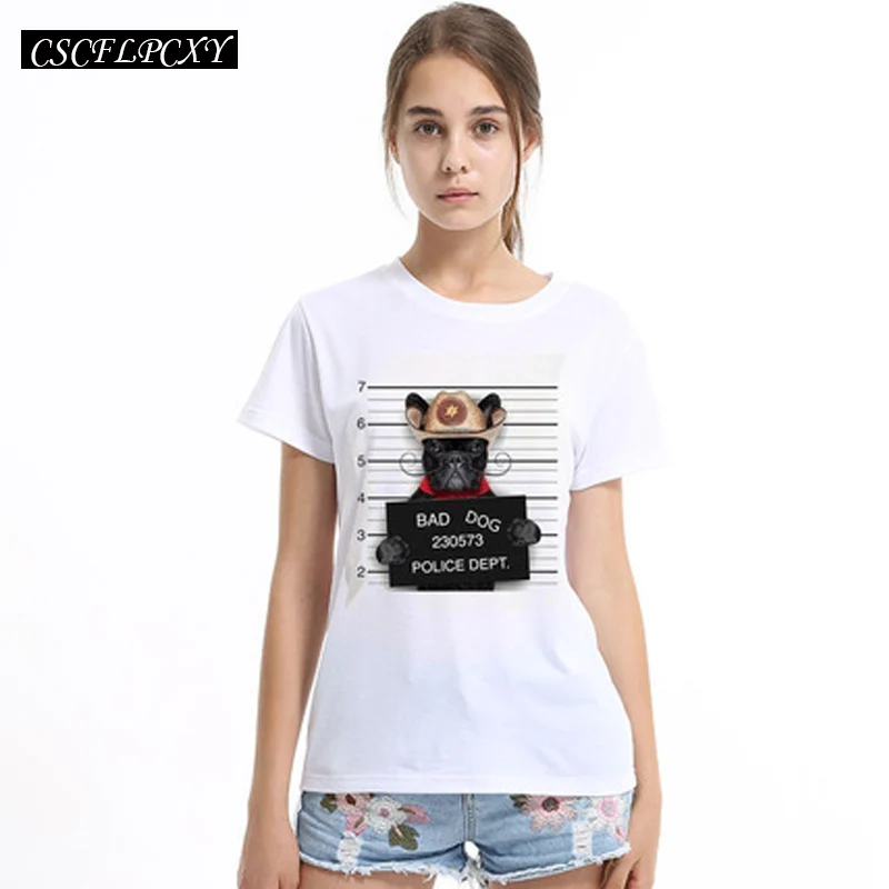 2017-Vendita-Calda-Cane-di-Polizia-Dept-Maglietta-delle-Donne-di-Disegno-Francese-Bulldog-T-Shirt.jpg_640x640 (1)