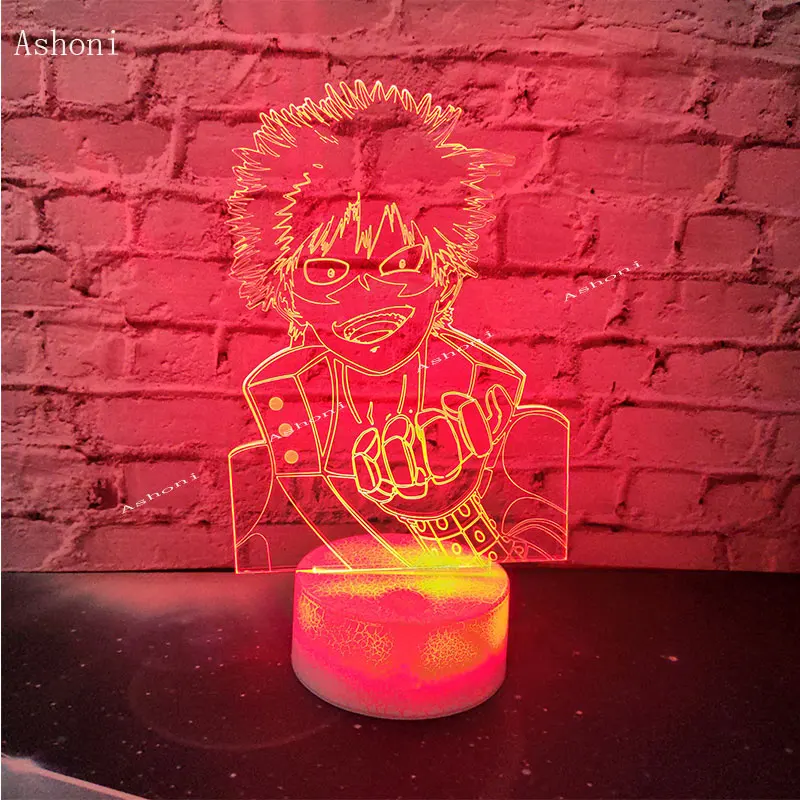 Подарок на день детей My Hero academic Midoriya Izuku Ночной светильник 7 цветов Аниме 3D LED