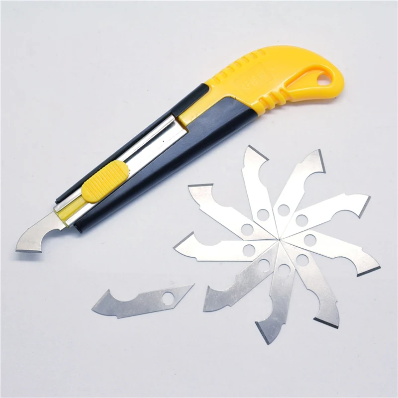 PVC Acrylic Plastic Sheet Perspex Cutter Hook Cutting Tool With 10 Spare Blades