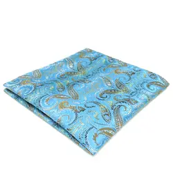 DH9 синий Пейсли мужской, карманный, квадратный шелк моды Новинка носовой платок классические жених платье Hanky