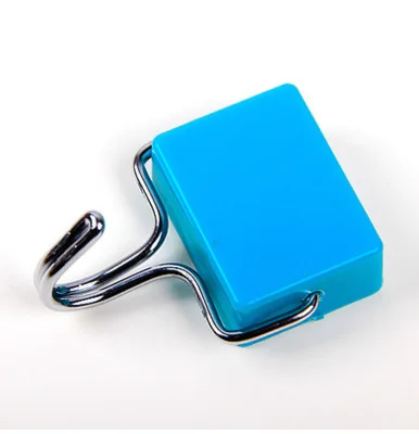 Бесшовные магнитные крючки для полотенец крючок-вешалка настенный держатель для сумки наборы для ванной крючки для кухни - Цвет: Небесно-голубой