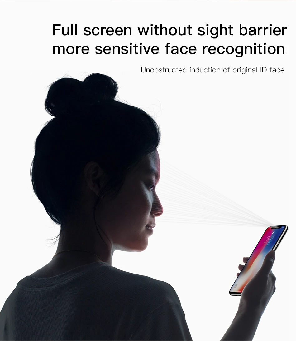 Baseus закаленное стекло для iPhone X защита экрана 4D поверхность полное покрытие стекло для iPhone X Передняя пленка крышка 0,3 мм тонкая пленка