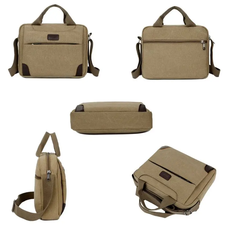  Fashion Men's Canvas Crossbody Hiking Military Messenger Sling Shoulder Bag Satchel Bags 28x6x22cm - 32953677314