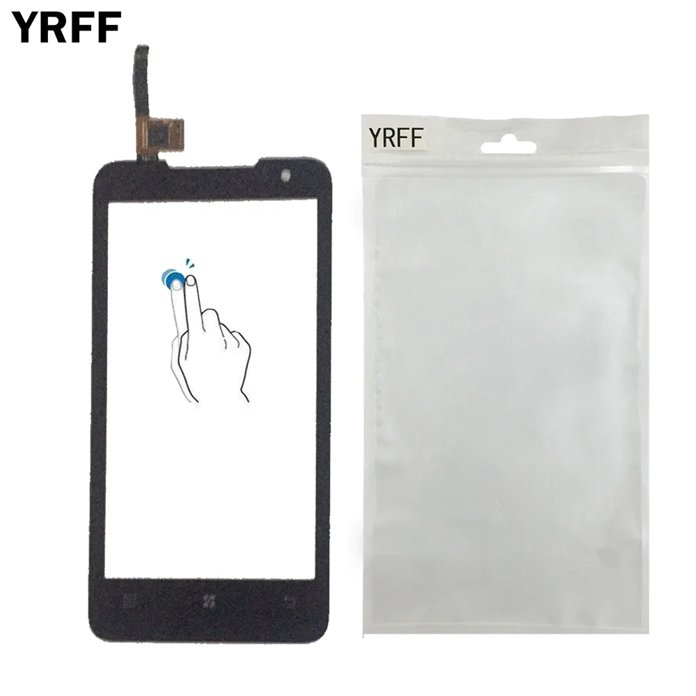 YRFF 4 5 &quotтелефон передняя внешняя стеклянная панель сенсорный экран дигитайзер