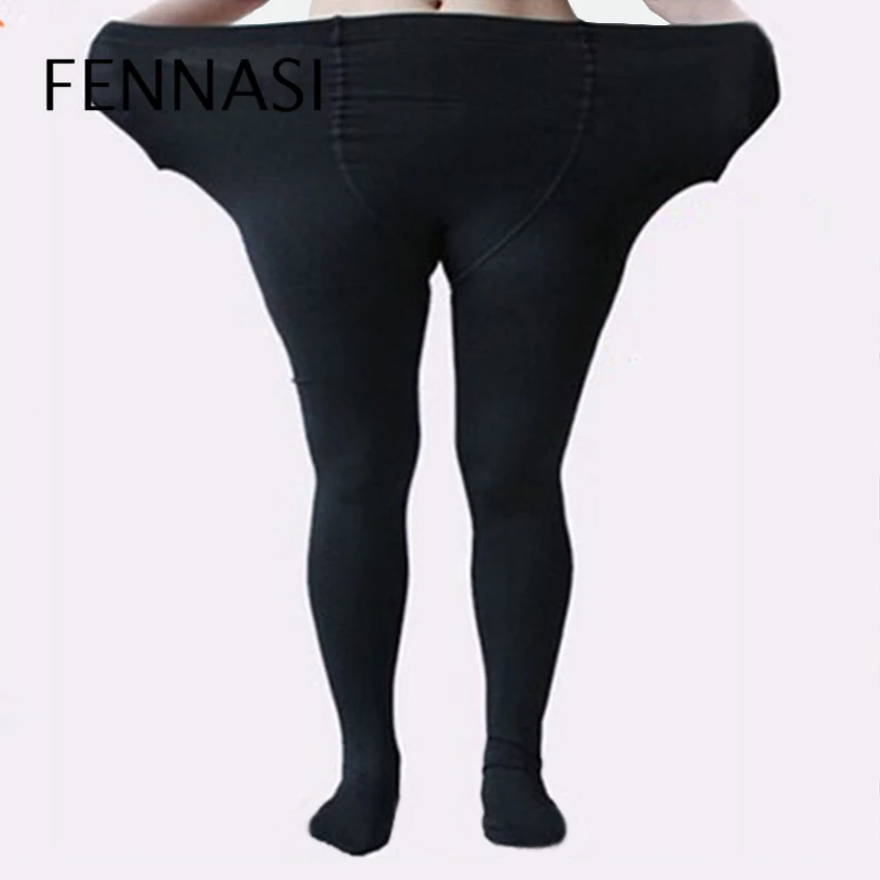 

FENNASI Women Plus Size Sexy Pantyhose Nylons Lady Big Size Black Tights High Elastic Female Erotic Large Size Black Pantyhose