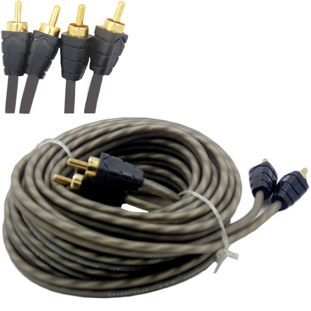 Buy To RCA Audio Cable Power Cable Speaker Wire Car