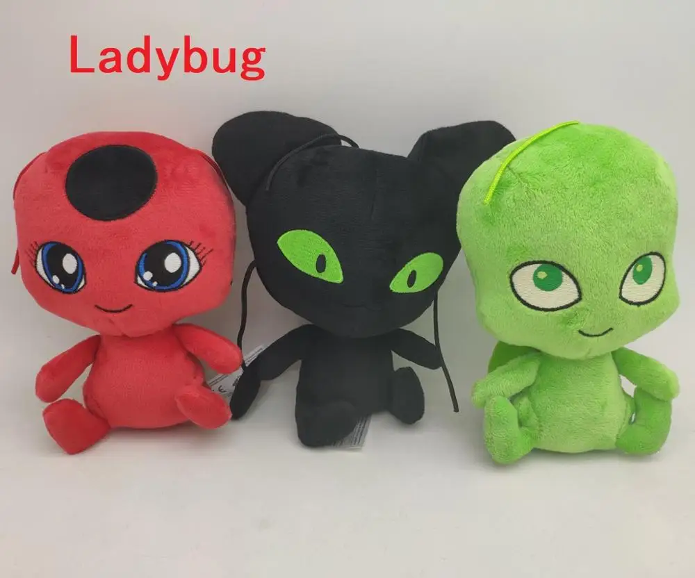 

15cm Ladybug Plush 3 Style Pendant Keychain Plagg and Tikki Cat Noir Lady Bug Adrien Marinette Soft Stuffed Dolls Toy Kids Gfit