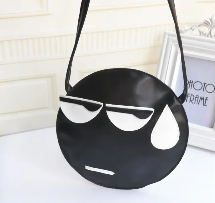 

Custom PU Imitation Leather Round Pouch Sling Bag Creative Unique Promotional Gifts Bag with Custom Logo Printed