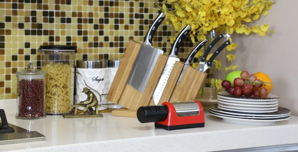 Профессиональная многофункциональная точилка для кухонных ножей, Алмазный стальной нож, керамический нож, инструмент для заточки