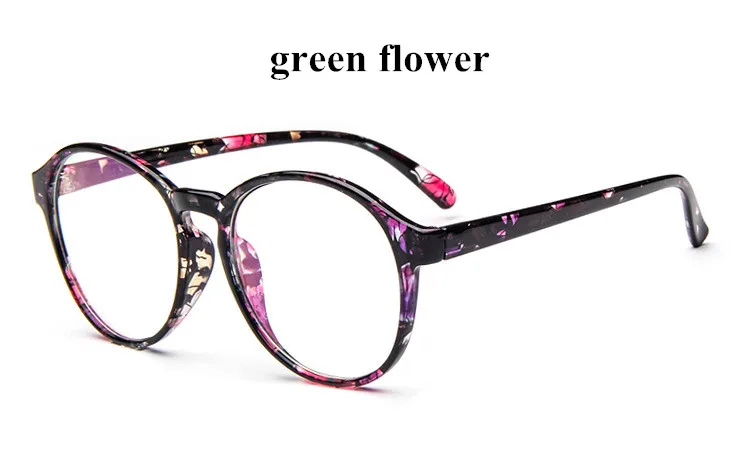 Брендовые дизайнерские модные мужские и женские большие очки, оправа для очков, оптическая оправа для компьютера, очки для чтения, очки Oculos - Цвет оправы: green flower