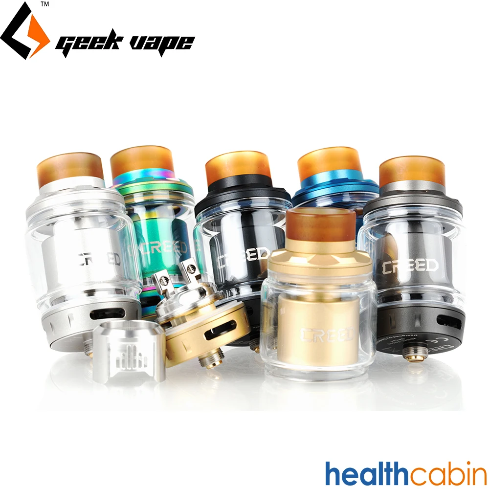 

Geekvape Creed RTA Tank 6.5ml Extend Capacity Electronic Cigarette Atomizer Three interchangeable Airflow Vaporizer Vs Zeus RTA