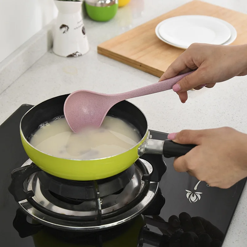 

Home Rice Soup Spoon Life-serving Wheat Straw Spoon Premium Kitchen Accessories Creative Tableware Dining Spoon Kitchen Gadgets