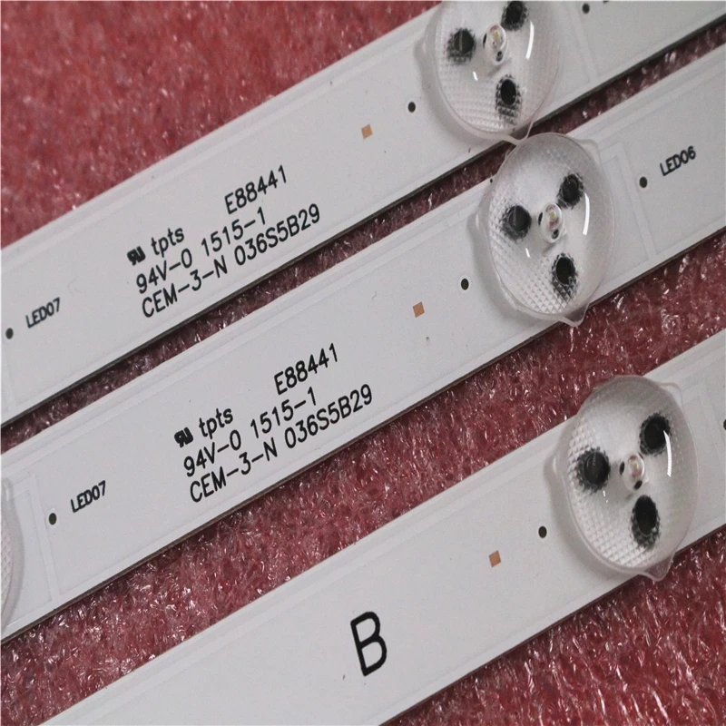 

3pcs x LED Backlight Strip for Sony 32"TV for SAMSUNG_2014_SONY_DIRECT_FIJL_32V_A3228_8LEDs_REV1.2 LM41-00091K LM41-00091J 612mm