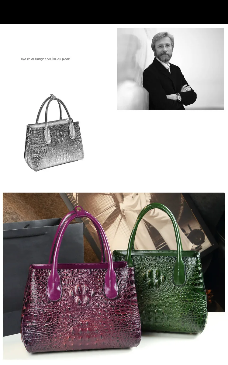 Новинка, европейский стиль, модная женская сумка из спилка, сумка через плечо с крокодиловым узором, атмосферные сумки известных брендов