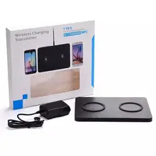 Для Samsung Galaxy s6/S6 Edge Примечание 5 QI Беспроводной Зарядное устройство двойной зарядного устройства для двух телефонов