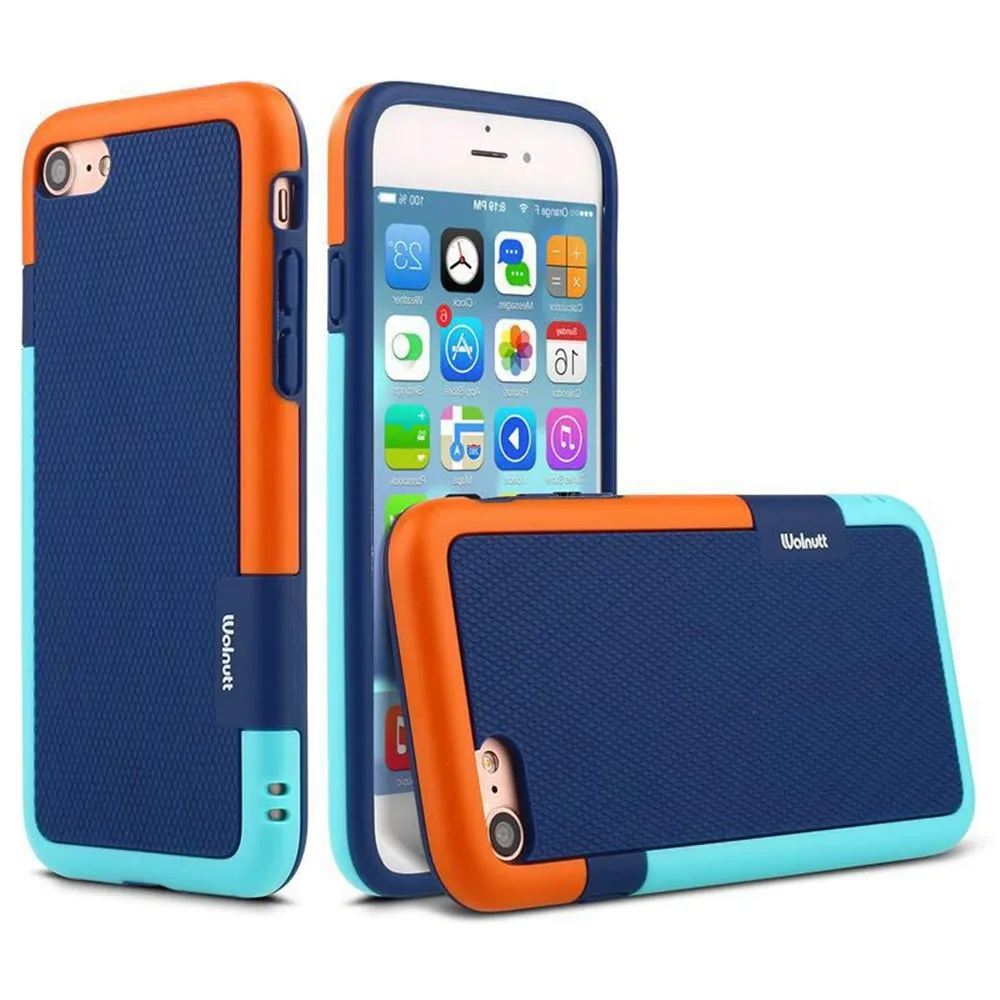 

TPU Case 100% Genuine Soft Rubber TPU Gel Hybrid Armor Cover For iphone 7 7Plus 6 6S PLUS 5 5S SE Shock-Proof Phone Cases
