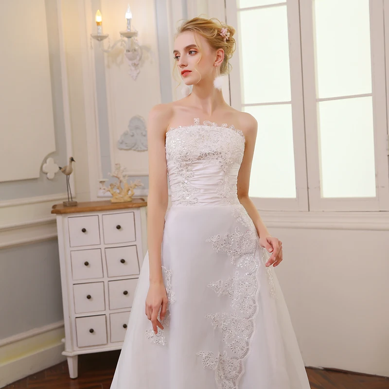 QQ Lover недорогое винтажное свадебное платье с длинным шлейфом, платье для невесты, большие размеры, свадебное платье,, Vestido de Noiva