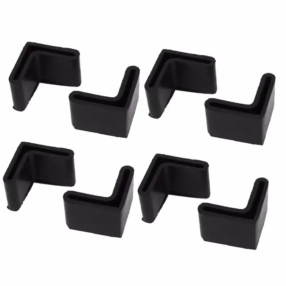 Uxcell Hot Sale 8pcs L Shape Furniture Angle Rubber Pad Foot Leg