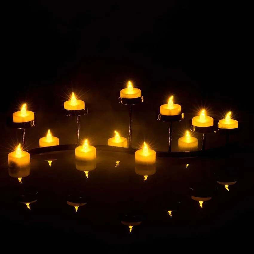 Velas a Pilhas Decoração de Casa Luz de Páscoa Flameless Luz Tealights Falso Vela Iluminação 24 Pçs Led Chá 9 a pilhas tealights falso led vela luz