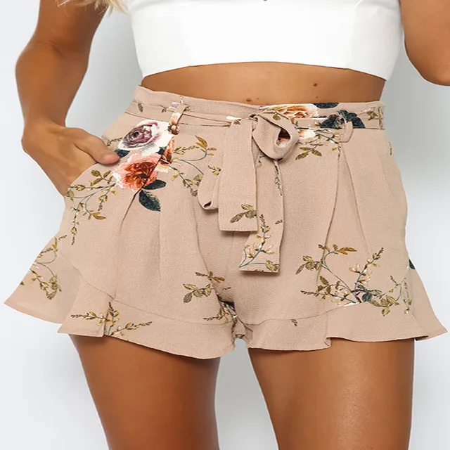 Summer hot new bohemian style women's shorts fashion personality slim