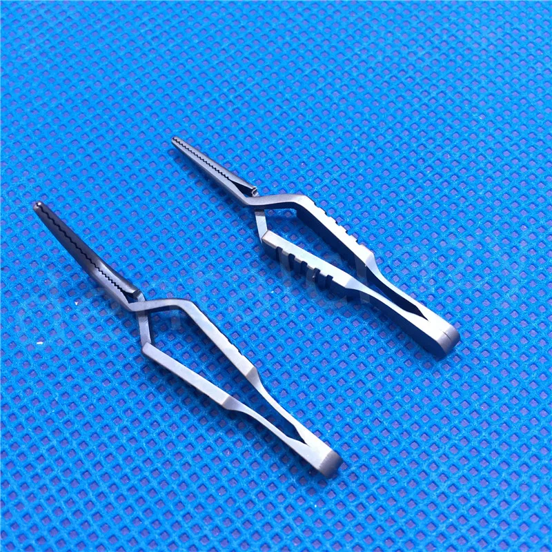 Titânio Serrefine Mandíbula Reta Instrumento Oftálmico 2 Pcs 8 Instrumentos p/ pálpebra