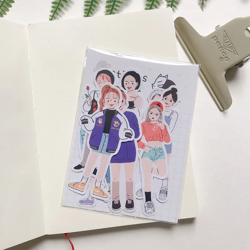 10Pcs/Pack Korean Fashion Girl Lady Letter Sticker DIY Craft Scrapbooking Album Journal Happy Planner Decorative Stickers