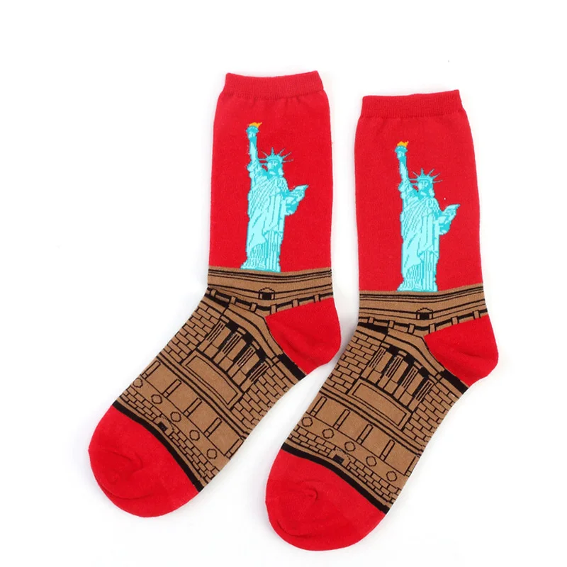 Autumn Winter Retro Van Gogh Art-Inspired Women's Socks