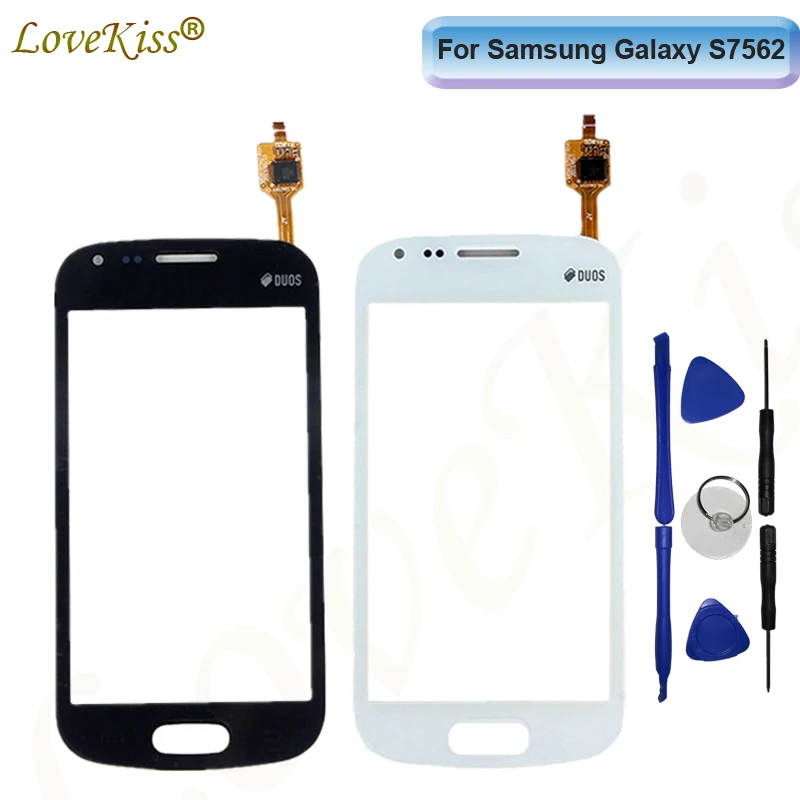Передняя панель для samsung Galaxy Trend S7560 S Duos S7562 GT-S7562 7562 7560 сенсорный экран сенсор ЖК-дисплей дигитайзер стеклянная крышка