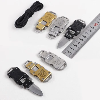 

Outdoor EDC Multi Functional Tools Survival Knife Mini Key Ring Portable Cutter Camping Blade Fold Compact Hiking Mountaineering