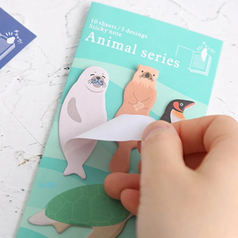 Kawaii Cat блокноты милые Липкие заметки креативные животные для детей Подарки